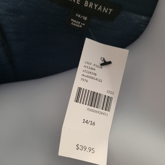 Lane Bryant Blue Cold Shoulder - Picture 4 of 4